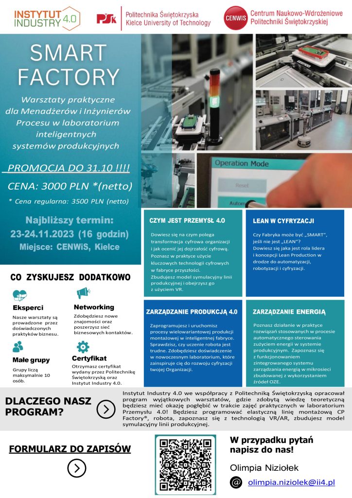 Warsztaty Smart Factory w CENWIS